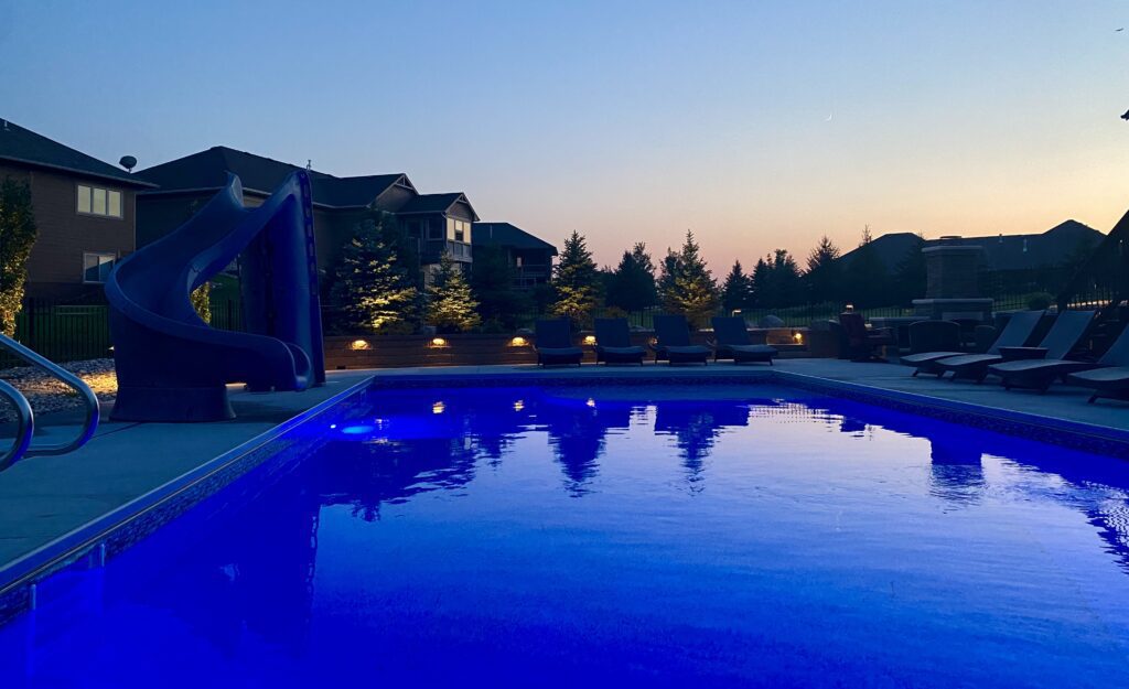 Nic and Tara Allen pool